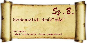 Szoboszlai Brúnó névjegykártya
